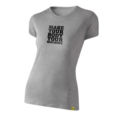 T-Shirt MYBYM Schwarz auf Grau Frauen Small