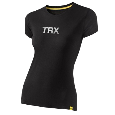 T-Shirt TRX Weiß auf Schwarz Frauen Large